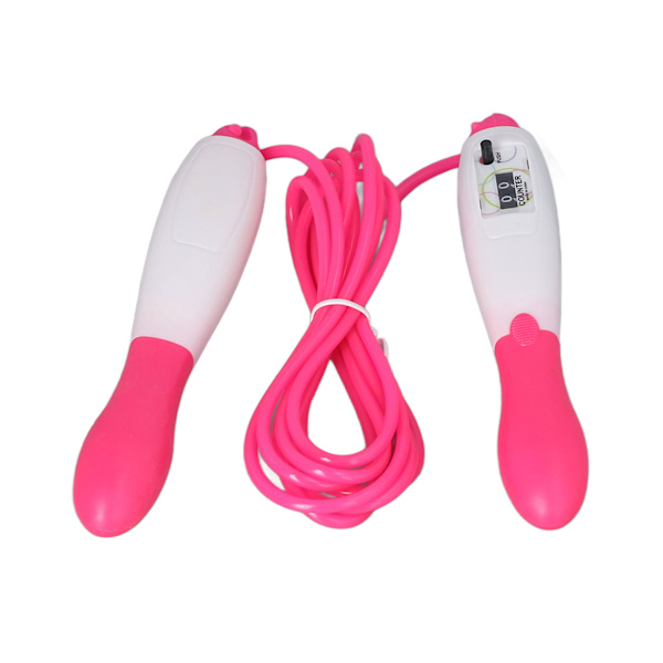 Justerbart räknebart PVC-hopprep för vuxna och studenter - Rosa