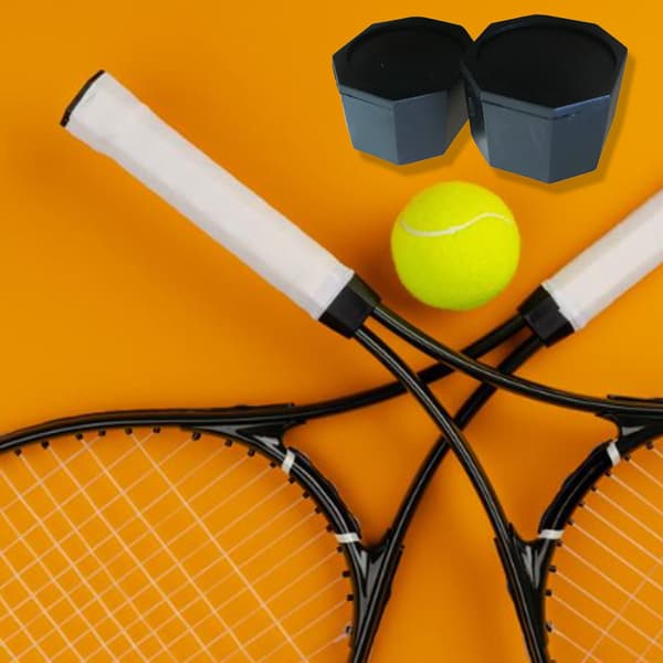 2 stk silikon tennisracket tuppdeksler reduserer håndtretthet tilbehør
