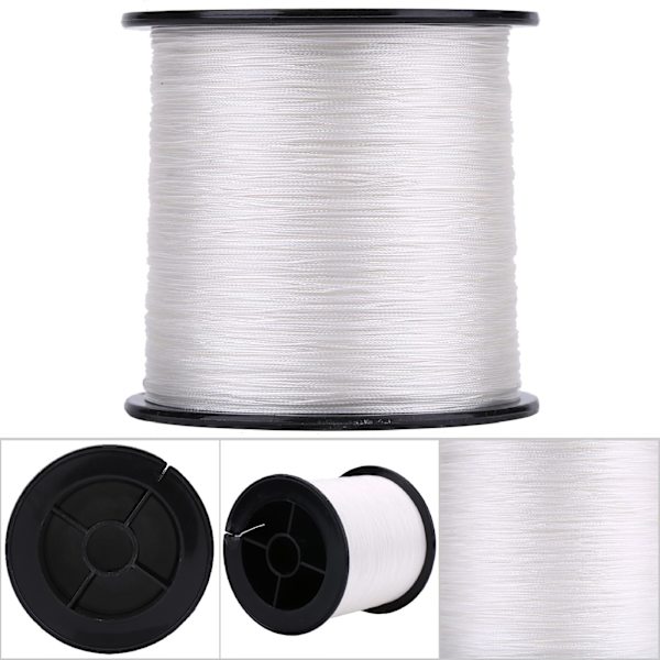 PE multifilament fiskelina, 4 trådar, 500m, superresistent, vit