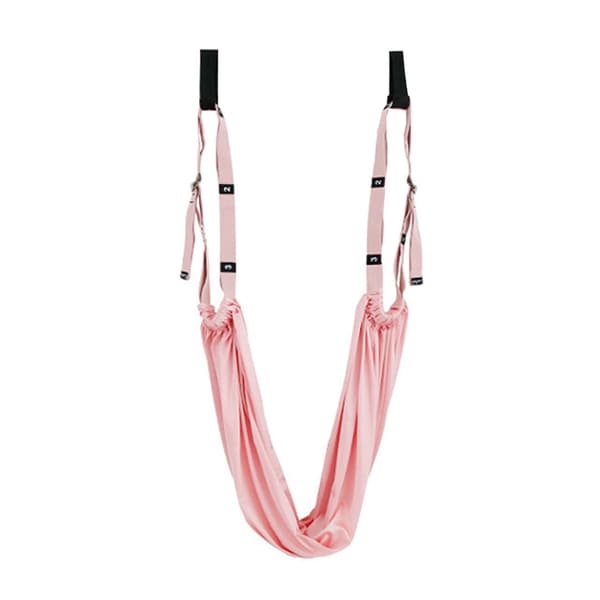 Benforlænger til døråbning med ringe, elastisk polyester-bomuldsbånd til lemmernes muskeløvelser, pink