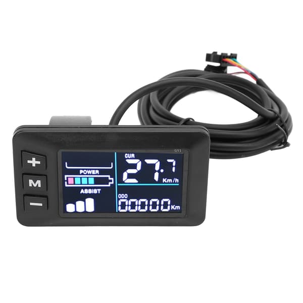 Fargerik LCD-skjerm for elsykkel, 6-pinners kontrollpanel, varmebestandig