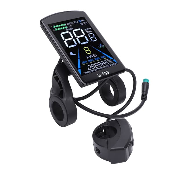 Universal 24V-72V elektrisk cykel LCD-panel med 5-bens stik, vandafvisende, til 22,2 mm styr
