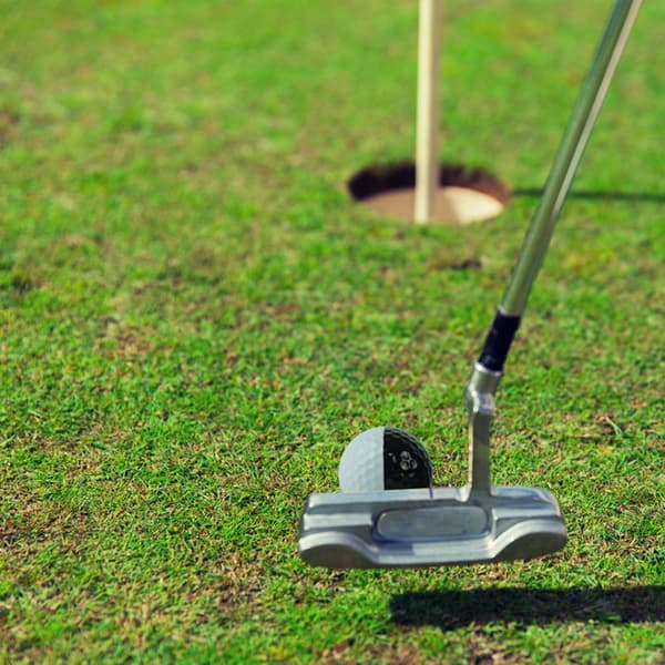 6 sorte og hvide dobbeltlags træningsgolfbolde med høj volumen 42,85 mm