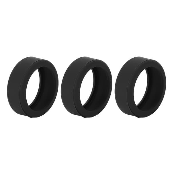 3 STK Silikone Ring Cover til Smart Ring, Ridsefast, Hudvenlig, Størrelse S, Sort