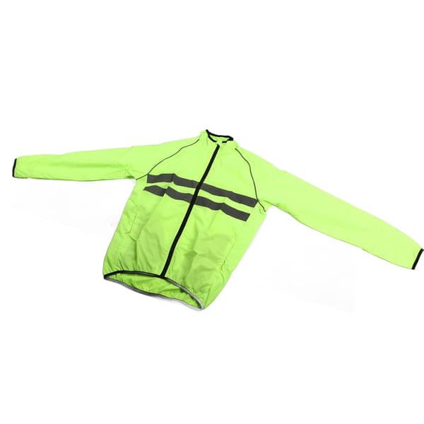 Andningsbar reflekterande cykeljacka med fickor, långa ärmar, polyester för utomhusbruk