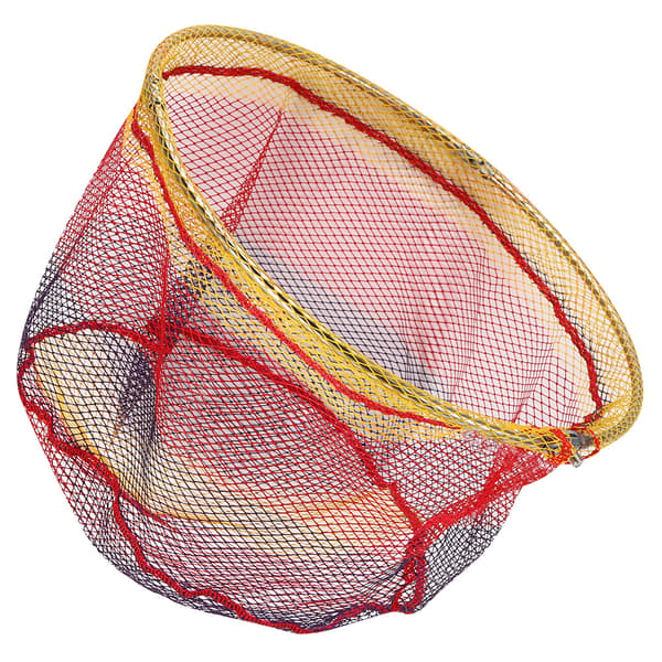 Bærbart flydende fiskenet til fiskeri med rustfrit stål og farverigt non-stick net