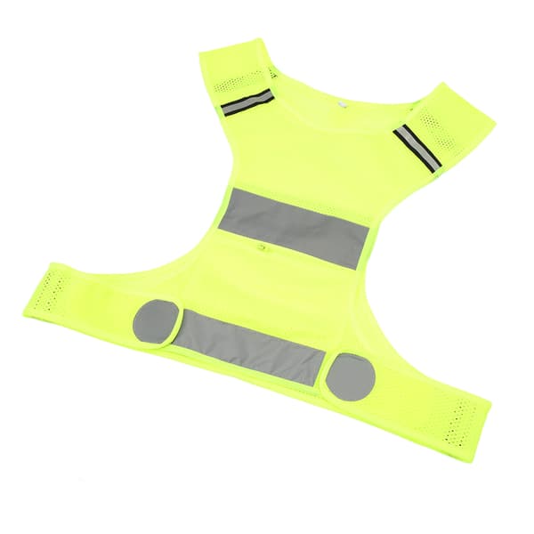 Godt synlig pustende refleksvest, hurtigtørkende, for løping og arbeid (størrelse medium)