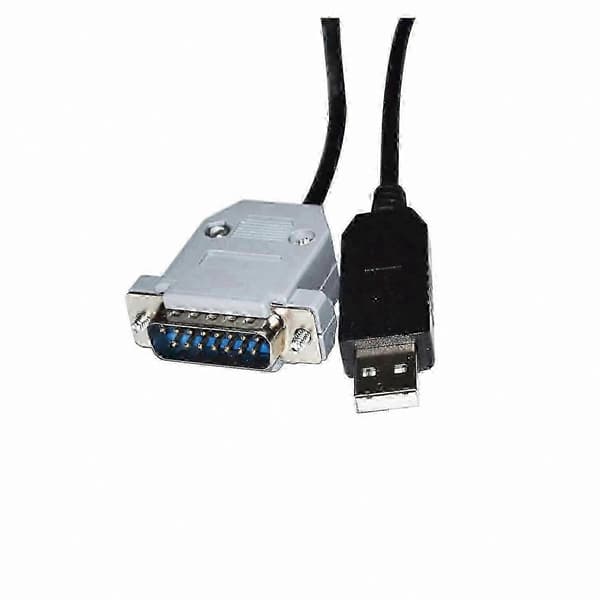 1,8 meter USB til D-SUB 15-pin DB15 han RS232 seriel adapterkabel, egnet til kompatible enheder.