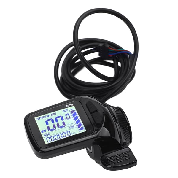 Tommelfingergas med LCD-display til elcykel, speedometer, scooter/cykeltilbehør.
