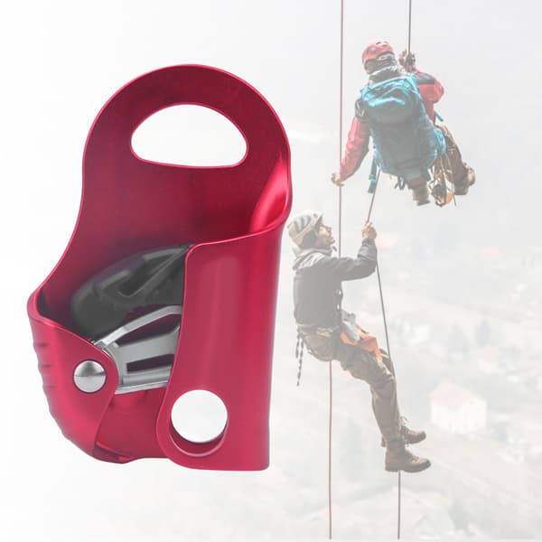 Aluminium 7075 Bjergbestigning Ascender, Anti-Slip, Tovklemme, Rød
