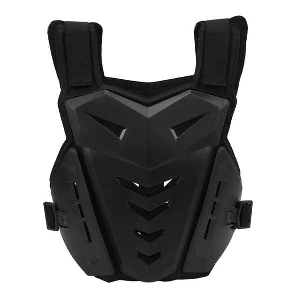 Motorcykel Rustning Vest, Unisex, Bryst- og Rygbeskyttelse, Stødabsorberende, Åndbar, Sort