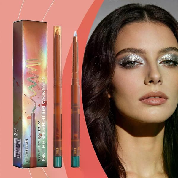 Kameleon Krom Eyeliner, Vandfast og Smudsafvisende, Multikrom Farveskift, Langtidsholdbar 18-