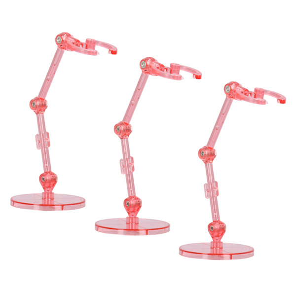 10 STK Actionfigurstativ, gennemsigtig plastikudstillingsbase til 6-tommer lyserøde figurer