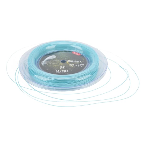POWERTI BX70 Nylon Badmintonstreng, Høy Elastisitet, 0.7mm, 200m, Himmelblå