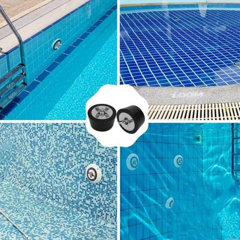 Vinterpoolplugg, 2 vinterpoolpluggar i rostfritt stål - med bultar i rostfritt stål, för poolinloppsmunstycken, poolavloppsrör