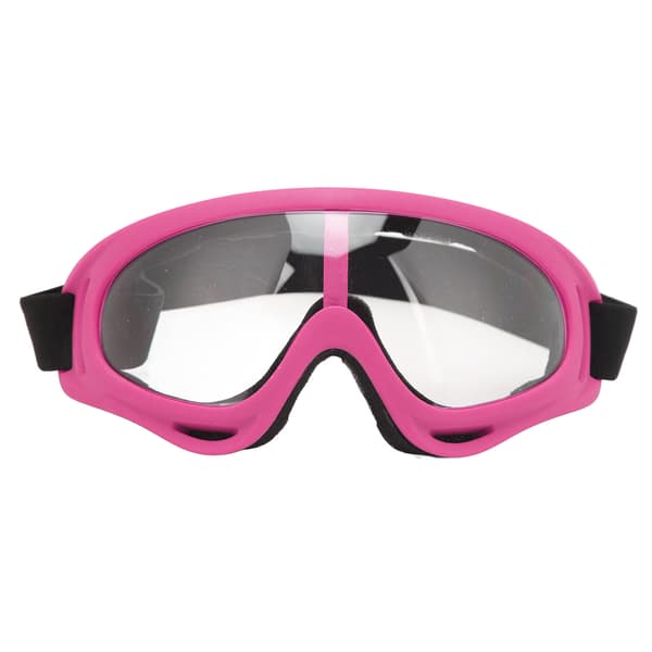 PC skibriller med klare linser, UV-beskyttelse, justerbare, for menn og kvinner, rosa