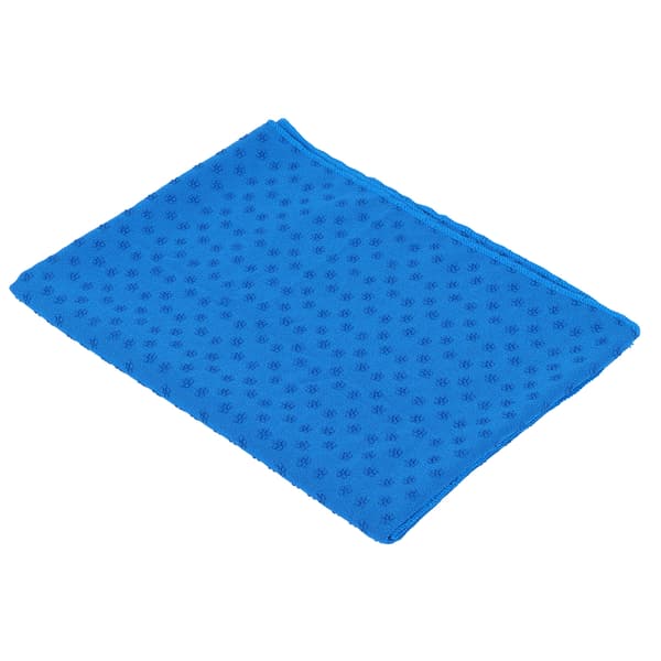 Anti-spild svedabsorberende yogamåttehåndklæde 185x63cm til gymnastik Pilates Blå