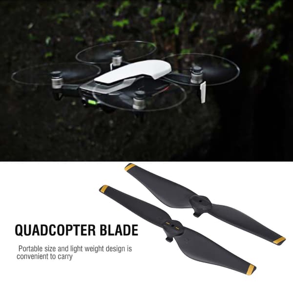 Erstatningspropeller med hurtigutløser CW CCW for Mavic Air Drone (Gullstripe) 2 par/sett