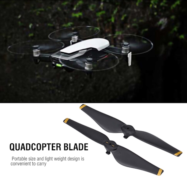 Udskiftningspropeller med Quick Release CW CCW til Mavic Air Drone (Guldstribe) 2 par/sæt