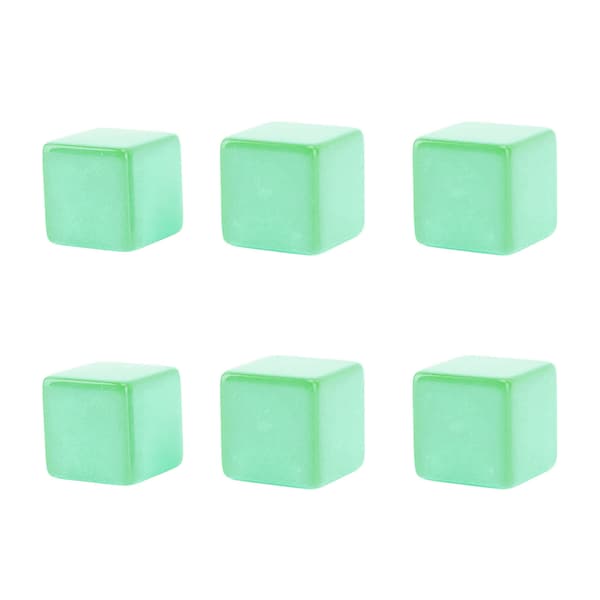 6 STK Tomme Plastterninger DIY Uferdige Kuber 6 Sider for Undervisning og Fester