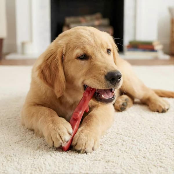 TPR-materiale hundetyggepinde - pivende tyggelegetøj egnet til mellemstore til store hunde