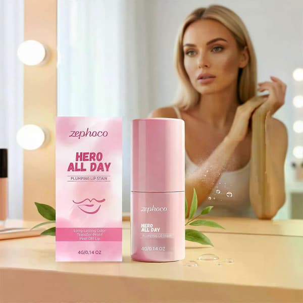 Hero All Day Plus lipgloss, 24-timers langvarig, smittefri, enkel å fjerne