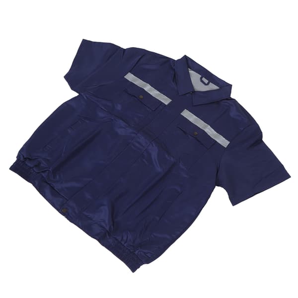 Blå jakke med dobbelt køleventilator, UV-beskyttelse, udendørs sommer, 4XL