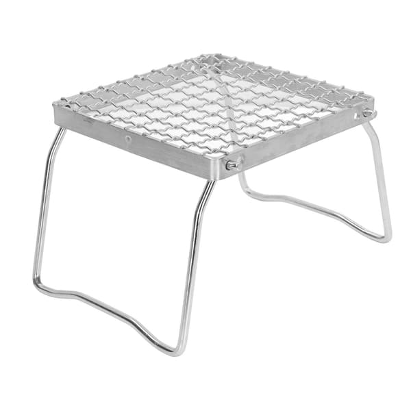 Sammenklappelig campinggrill, 304 rustfrit stål, ultralet, med ben til grill/picnic
