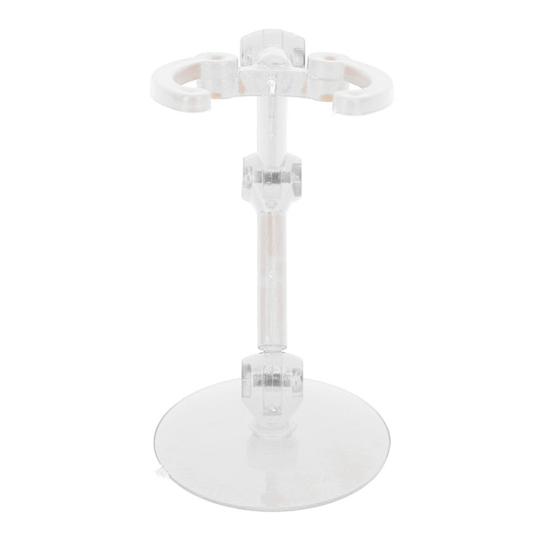 10 stk. plastik actionfigur-stander, nem montering, stabil base, mini modeludstilling