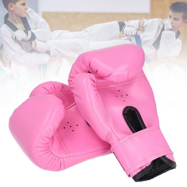 Boxhandskar för barn 2 st Träning Kickboxning med ventilation Fushia