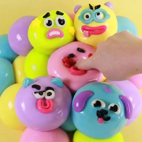Ny Smushers Hund Ansigtsbytte Squishy, Blødt Langsomt Stigende Fidget Legetøj, Søde Dyre Squishies til Stress...