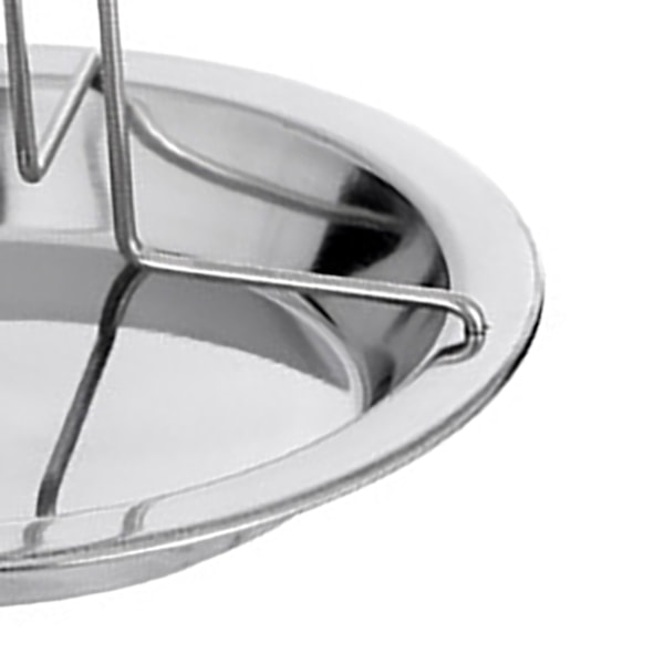 Vertikal kyllingstativ, rustfritt stål, sammenleggbart, bærbart med brett, for utendørs BBQ.