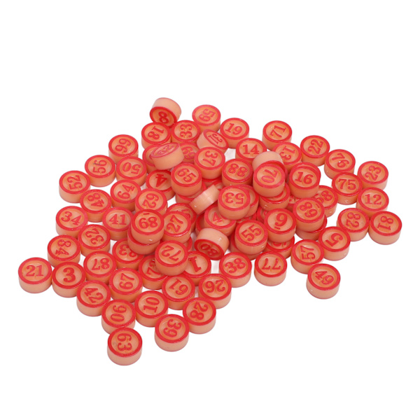 Interaktive solide plastik nummerbrætspilsbrikker 1-90 brikker til festunderholdning