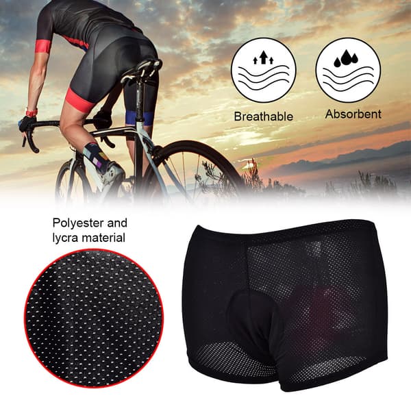 Unisex cykelunderbukser med 3D-polstring til udendørs cykling (XL)