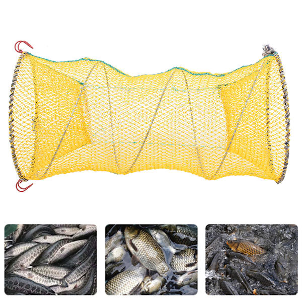 Sammenklappelig fiskebur til rejer, krabber, hummer, bærbar maddingnet