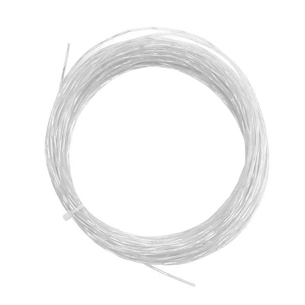 Tennisketcherstreng 12,2 m 1,30 mm Titanium Nylon Elastisk Holdbar Erstatning Hvid