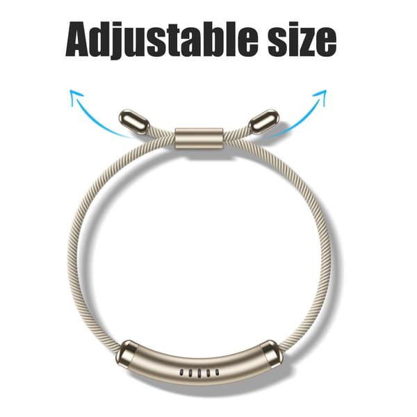 Justerbart avstøtende armbånd med eterisk olje og 6 utskiftbare pinner for barn og voksne