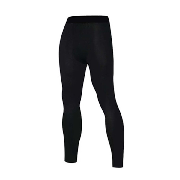Kompressionstræningsleggings til mænd, letvægts, åndbare, polyester, sort, størrelse M