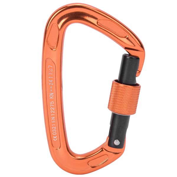 D-Ring 7075 Aluminium Aerospace Sikkerhedskarabin til klatring og camping - Orange