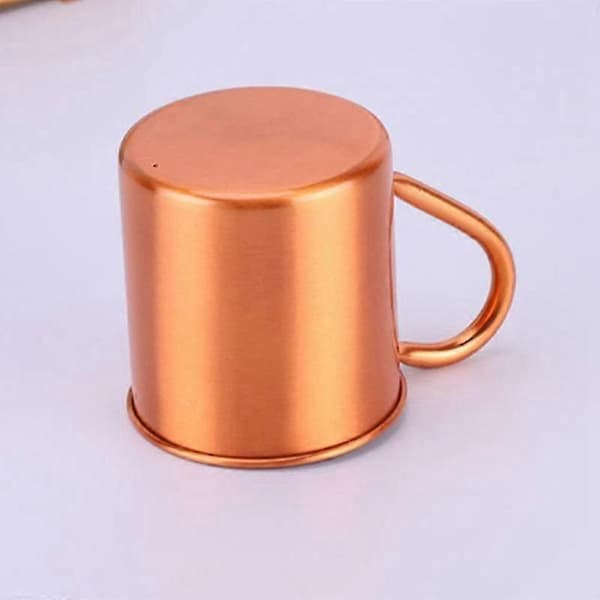 Solidt kobberkrus, minimalistisk design, med håndtak