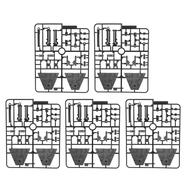 Sæt med 5 stabile ABS actionfigurstandere til SD BB RG HG 1/144 skalamodeller - sort