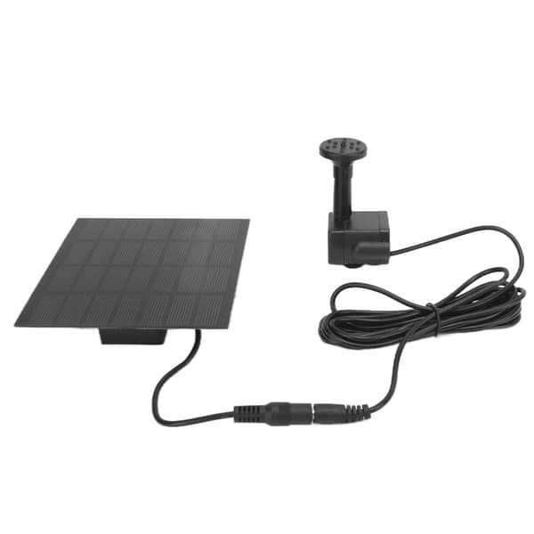 Flydende solcelle springvandspumpe med sprinkler til fuglebade, have, akvarium