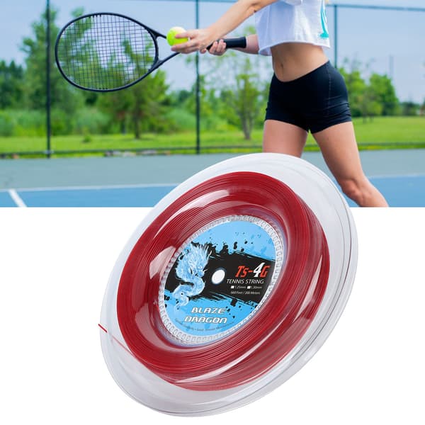 Polyesterinen tennisjännekela TS 4G 200m 1.30mm ulkourheiluun, punainen