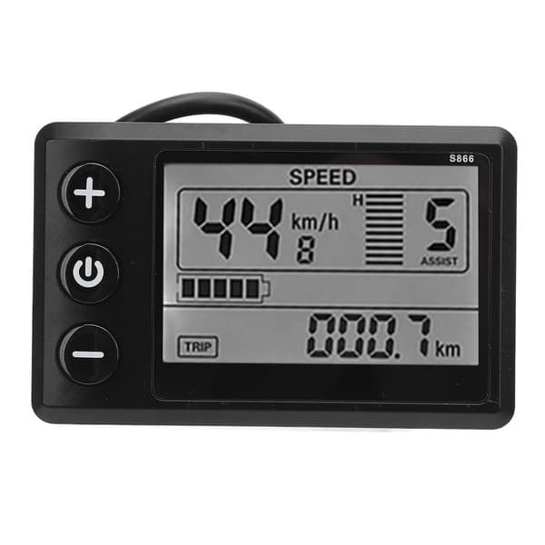 LCD-display Elscooter S866 24V 36V 48V 60V Kontrollpanel Vattentålig 6 stift
