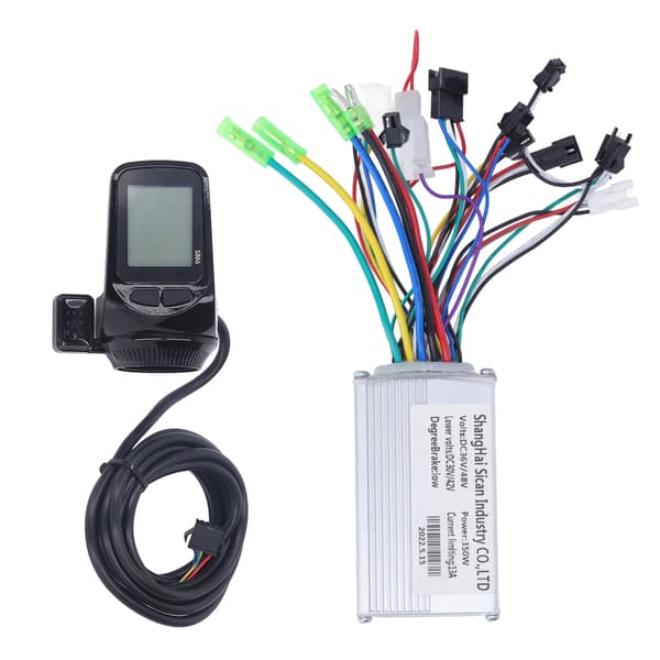 350W 36V 48V børsteløs motorkontrollersett med LCD-panel S886 for elsykkel
