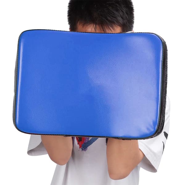 Buet stående mål til Taekwondo, Muay Thai, Boksning, Space Læder, Holdbar EVA, Blå, Stor 46x30cm