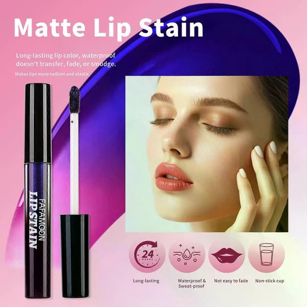 Avtrekkbar lipgloss, sett med 3 vanntette lipglosser