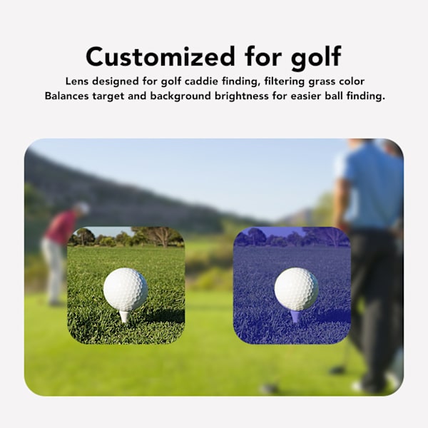 Golfbollssökningsglasögon med bred syn, blå linser, halkskydd för golf