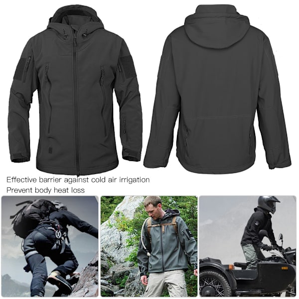 Soft Shell Polyesterjacka för utomhussport, varm, kamouflage, XXXL