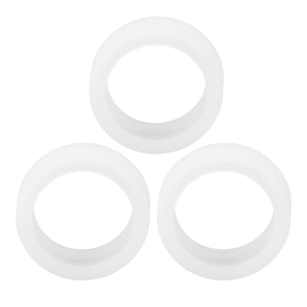 3 STK Silikone Ring Cover til Smart Ring, Ridsefast, Hudvenlig, Størrelser 6 7 8 9 10, Hvid S